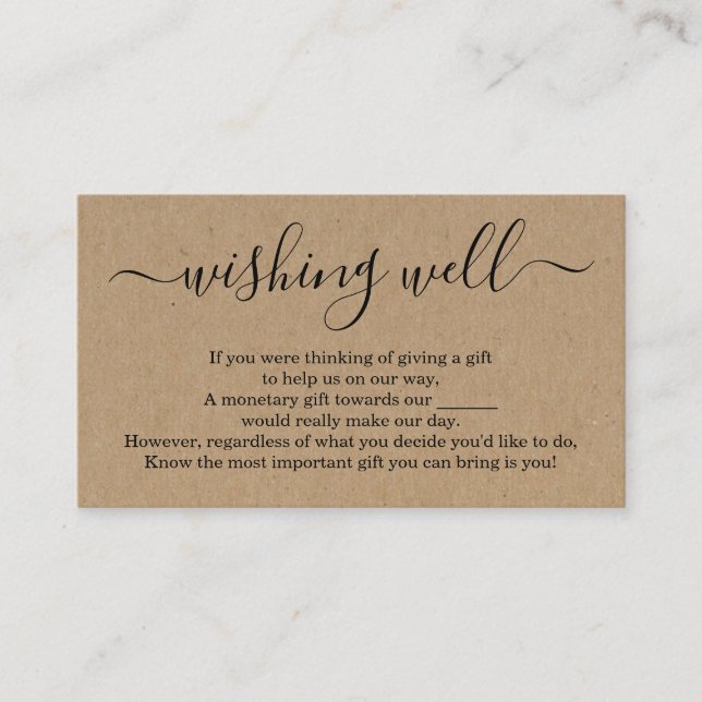 Wishing Well for Faire-part de mariage - Texte sur (Devant)