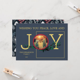Wishing you Peace Love Jove Carte de Noël photo