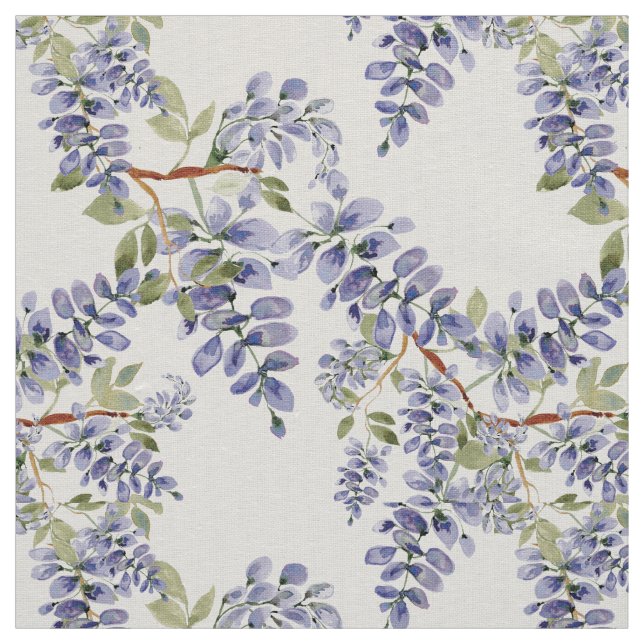 Wisteria doublure tissu de lin motif (Échantillon)
