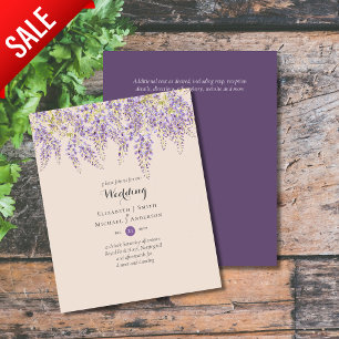 Wisteria Floral Garden Lavender Mariage Peach