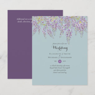 Wisteria Floral Garden Lavender Mariage Sage