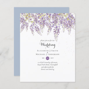 Wisteria Floral Jardin Bleu Mariage Sage