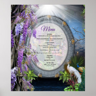 Wisteria & Grands oiseaux Dreamscape Thème Poster