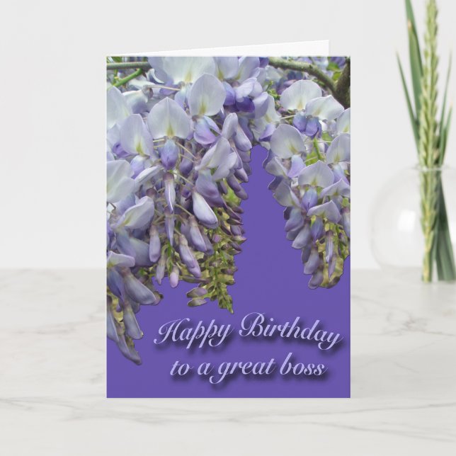 Wisteria Purple Boss Bonne carte d'anniversaire (Devant)