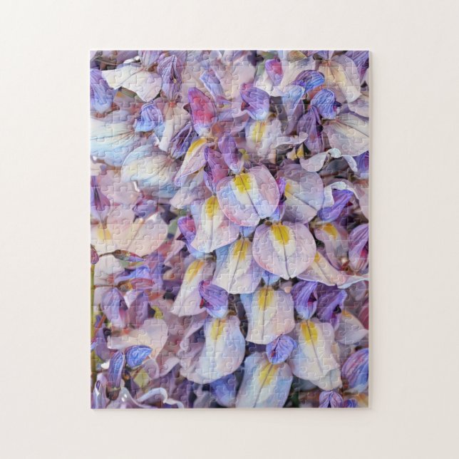 Wisteria Purple Flowers Gros plan Puzzle d'art (Vertical)