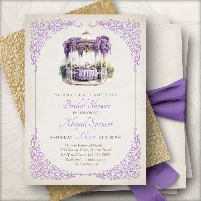 Wisteria Regency Bridal Shower Invitation (Créateur téléchargé)