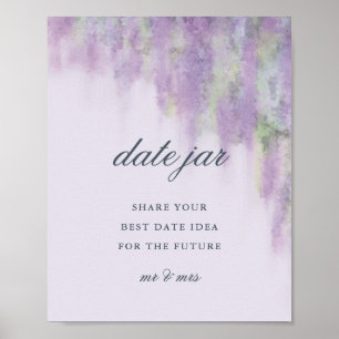 Wisteria rêve date pot poster
