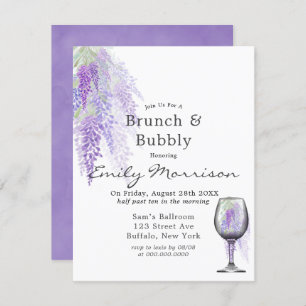 Wisteria Vin Brunch & Bubbly Invitation