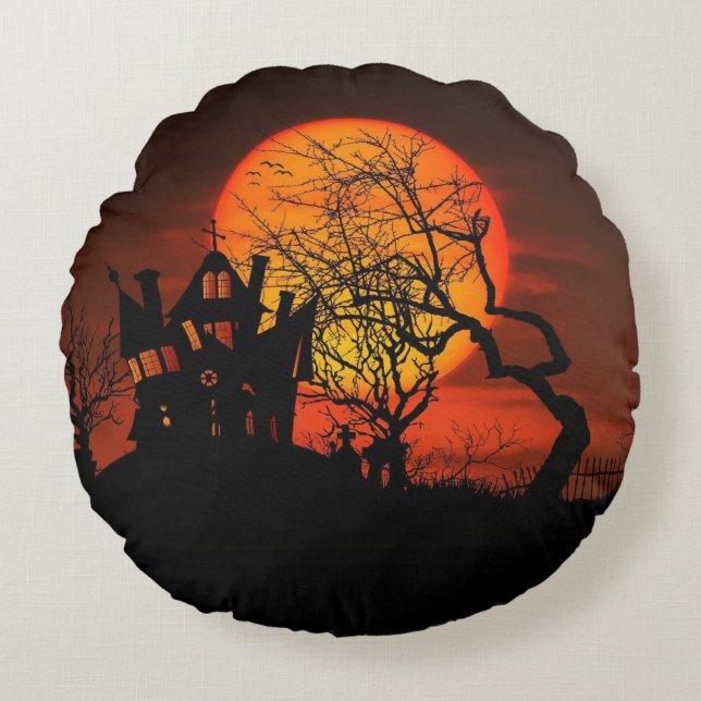 Witch Castle Coussin rond (Devant)