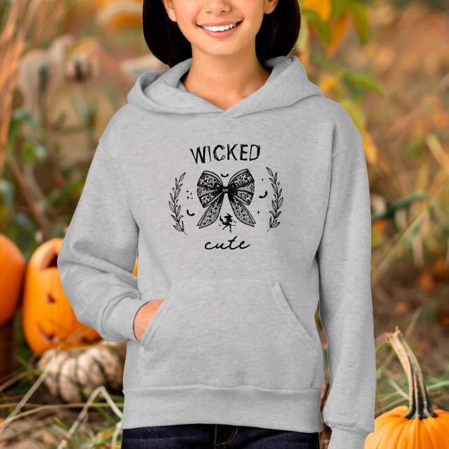 Witch Coquette Black Lace Bow Halloween Nom Fille (Witch Coquette Black Lace Bow Halloween Name Girl Hoodie)