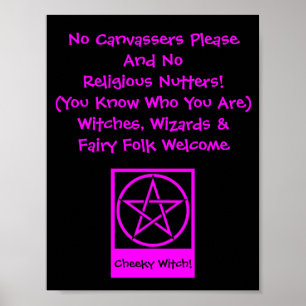 Witches Wizards and Fairy Folk Welcome Poster