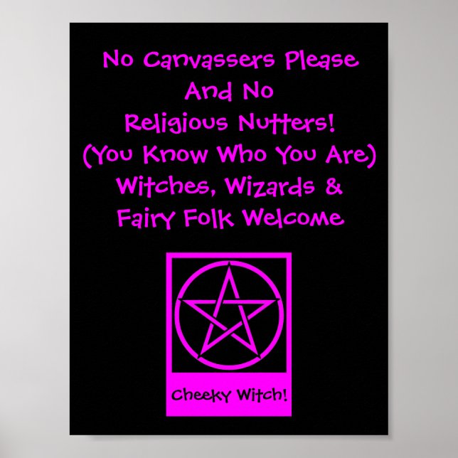 Witches Wizards and Fairy Folk Welcome Poster (Devant)