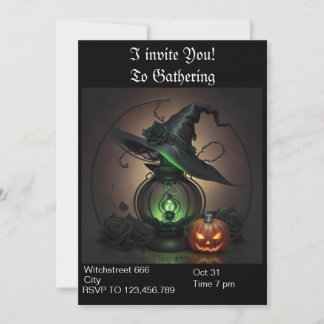 Witchy Halloween Party Invitation