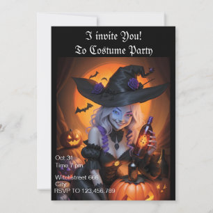Witchy Halloween Party Invitation