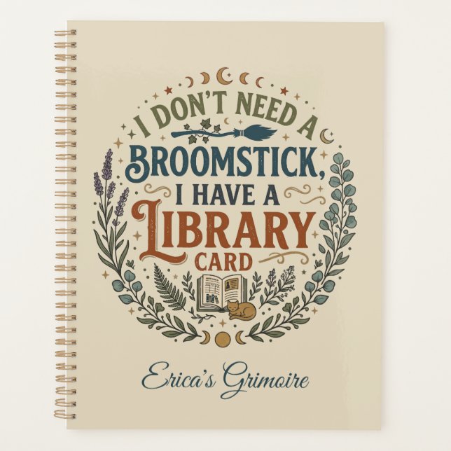 Witchy Librarian Library Card Book Lover Custom (Devant)