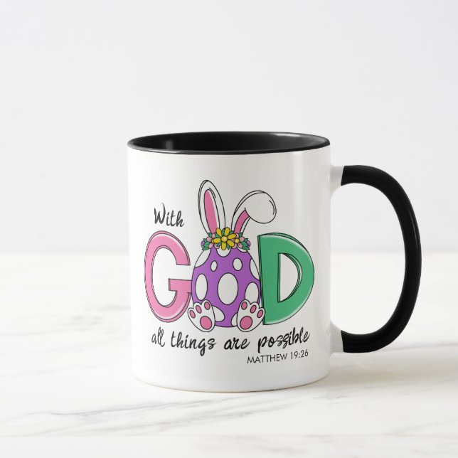 With God All Things Are Possible Easter Coffee Mug (Droite)