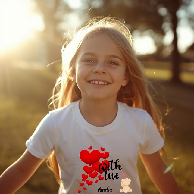 With Love Personalized Kids Basic T-Shirt (Créateur téléchargé)