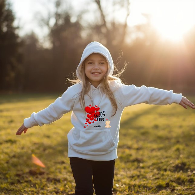 With Love Personalized Kids Pullover Hoodie (Créateur téléchargé)