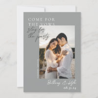 Witty Grey Photo Enregistrer La Date Invitation