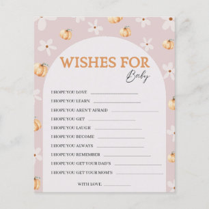 Wives for Baby Fall Baby shower Game Card