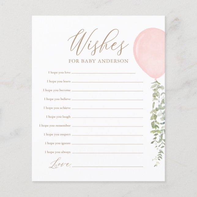 Wives for Baby Pink Balloon Baby shower jeu (Devant)