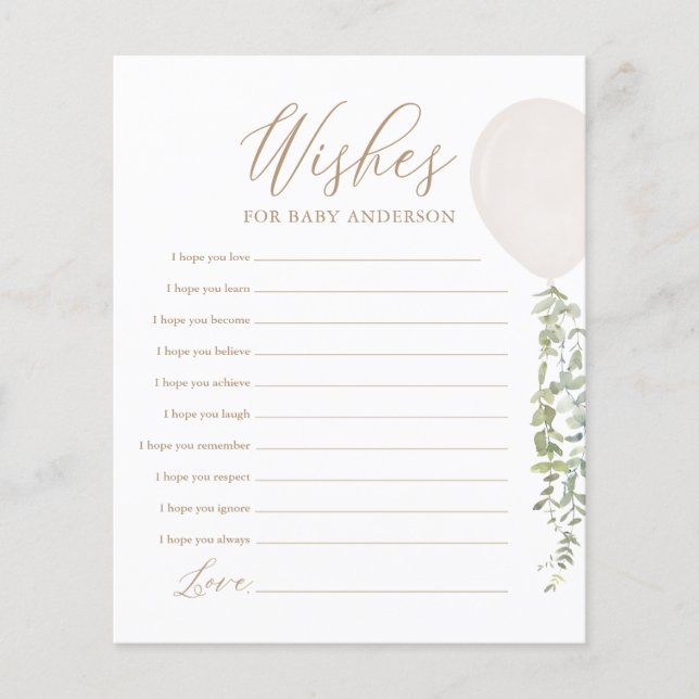 Wives for Baby White Balloon Baby shower Jeu (Devant)