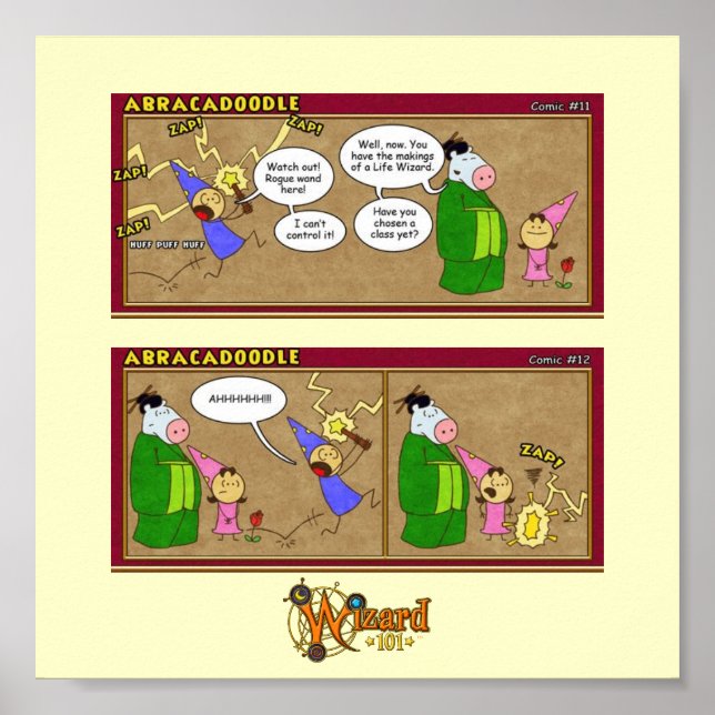Wizard101 Abracadoodle Poster comique (Devant)