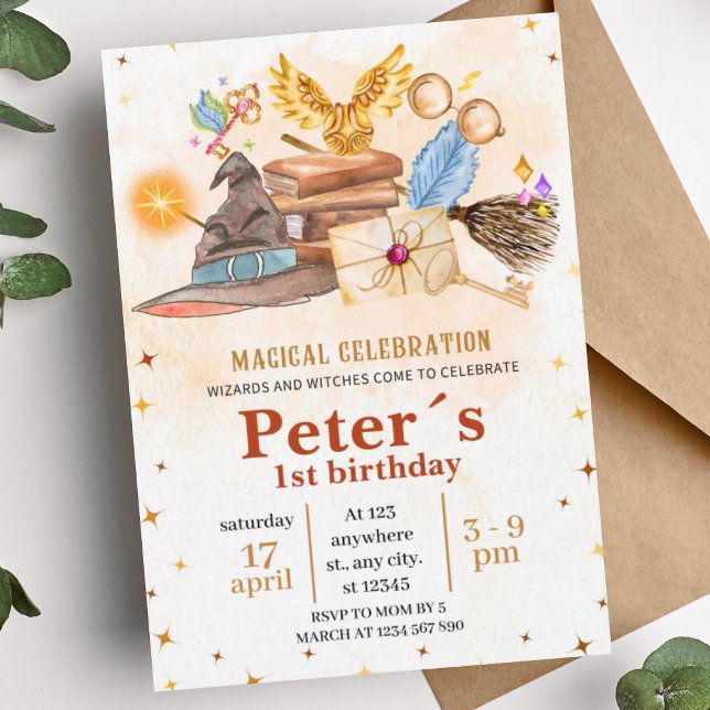 Wizard Magical Kids Birthday Party Invitation (Créateur téléchargé)