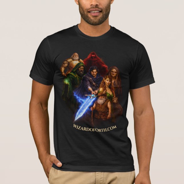 Wizard of Orth – Heroes & Villains Fantasy T-Shirt (Devant)
