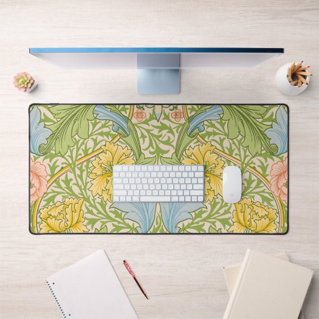 Wm Morris Myrtle Floral Art Nouveau Pastel (Bureau 1)