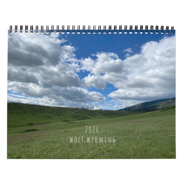 Wolf 2026, Calendrier des paysages du Wyoming (Protection)