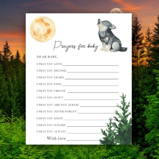 Wolf baby shower - Prayers for baby (Créateur téléchargé)