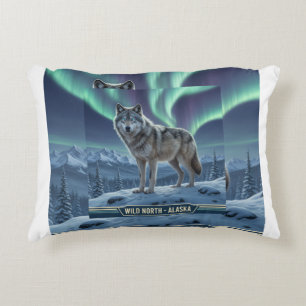 Wolf Coussin 🐺 ❄️   Décor intérieur Northern Ligh
