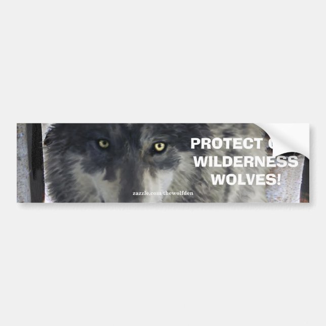 WOLF EYES Wildlife Conservation Bumper sticker (Devant)