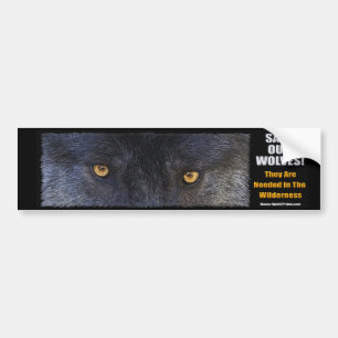 WOLF EYES Wildlife Conservation Bumper sticker