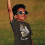 Wolf Forest Head art T-shirt personnalisé<br><div class="desc">This design may be personalized in the area provided by changing the Phoand/or text. Or it can be customized by choosing the click to customize further option and delete or change the color of the background, add text, change the text color style, or delete the text for an image only...</div>