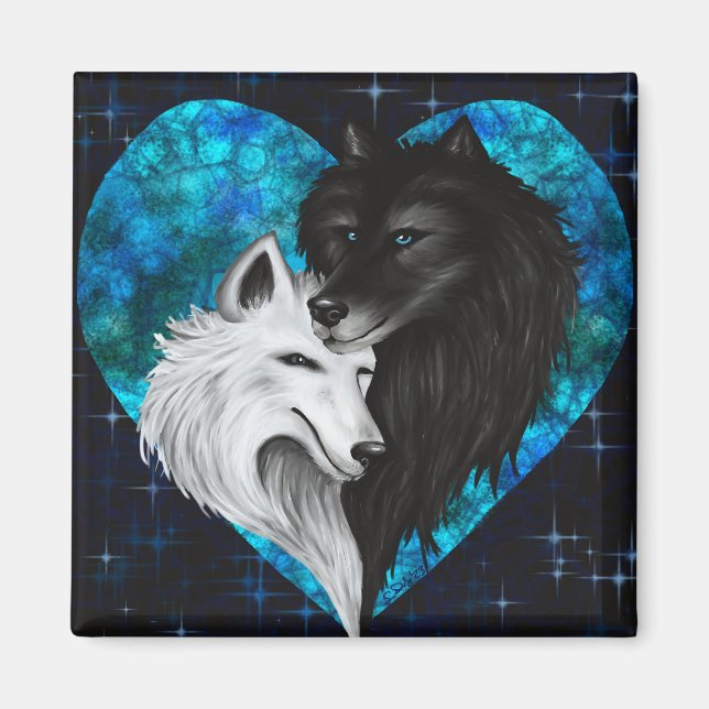 Wolf Heart Magnet - Édition Coeur (Devant)