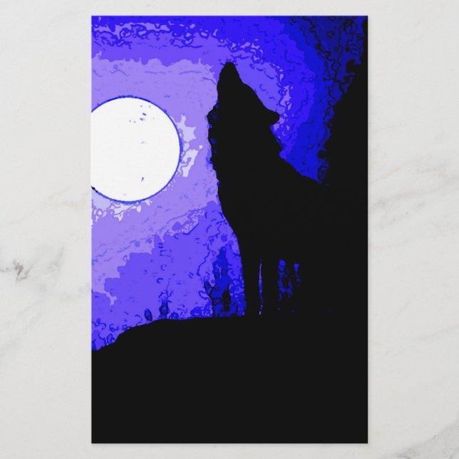 Wolf Howling à Moon (Devant)