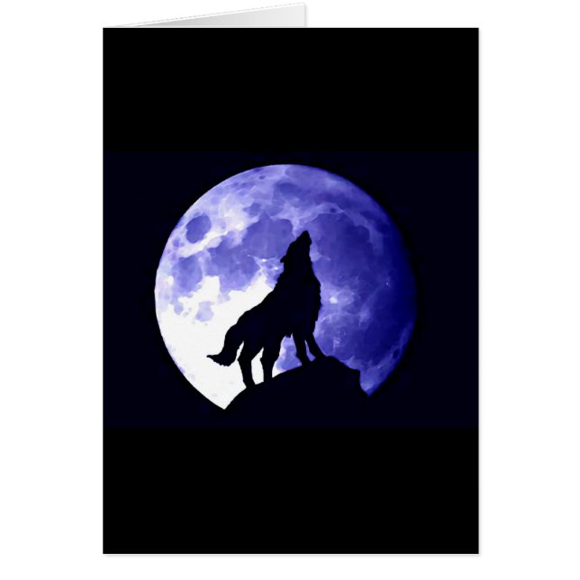 Wolf Howling à Moon (Devant)