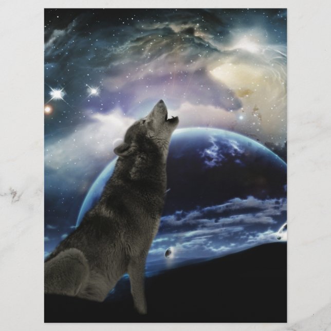 Wolf hurle sur la lune (Devant)