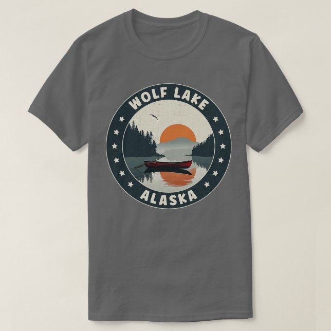 Wolf Lake Alaska Sunset TShirt (Design devant)