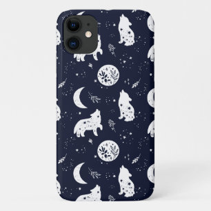 Wolf Pup hurling au coque iphone de la Lune