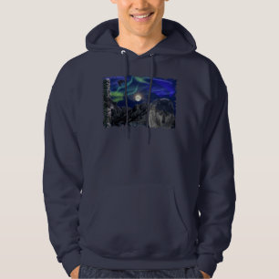 Wolf, Ravens, Totem Pole & Aurora Sweat - shirt à