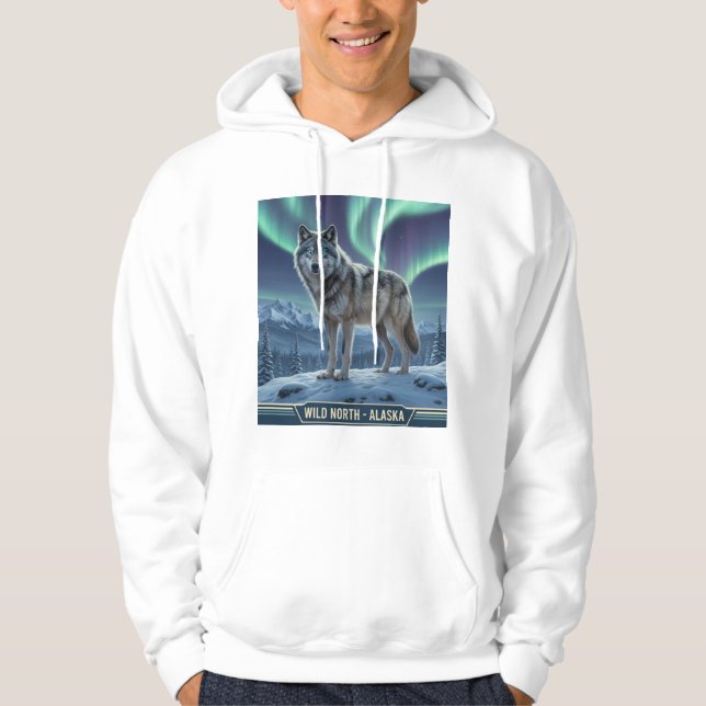 Wolf Sweat - shirt à capuche 🐺 ❄️ | Northern Ligh (Devant)