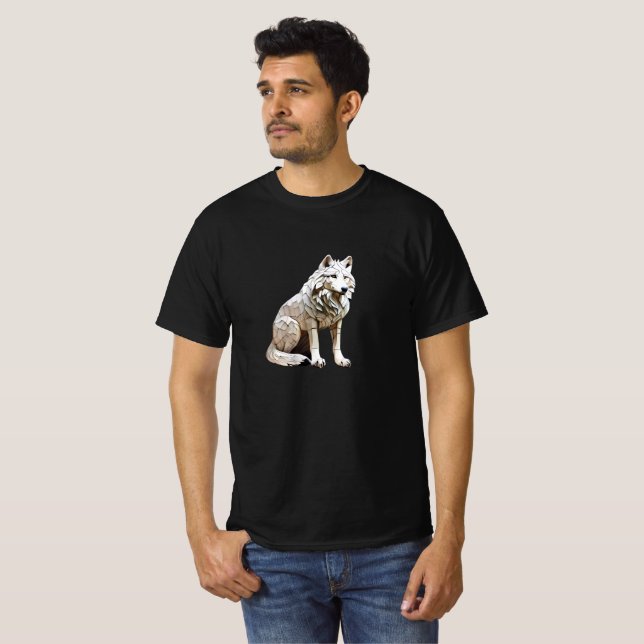 Wolf T-Shirt Mosaic Design (Devant entier)
