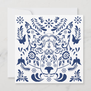 Wolf traditionnel motif Carte postale