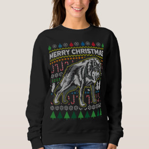 Wolf Ugly Christmas Sweat Wildlife Series