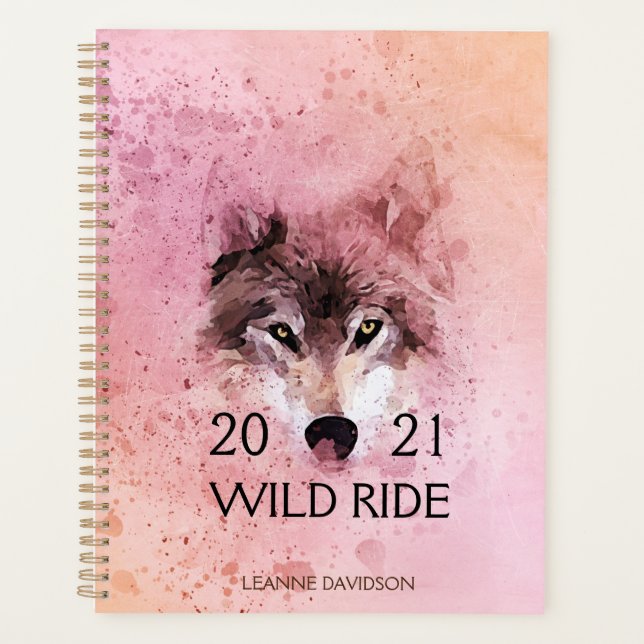 Wolf Wild Ride 2021 Planificateur de la nature (Devant)