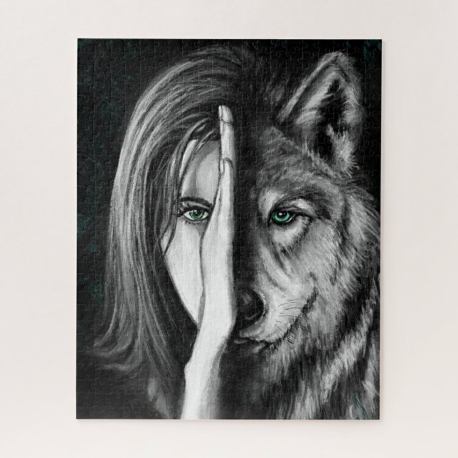 Wolf Woman Jigsaw Puzzle Emotion - Peinture (Vertical)