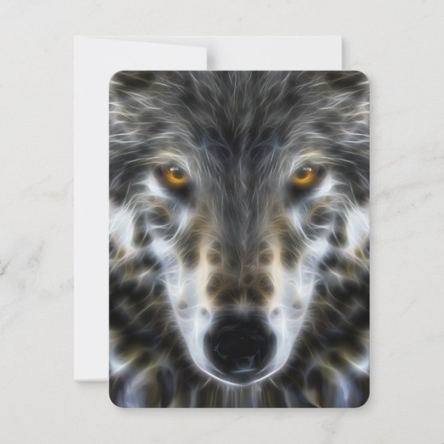 Wolf Woodland Portrait inspirant (Devant)
